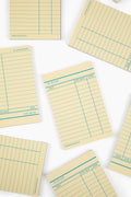 Library Card Notepad - Yellow