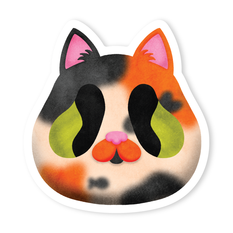 Calico Cat Vinyl Sticker